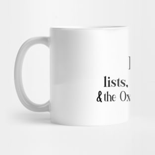 I Love Lists Clarity And The Oxford Comma Mug